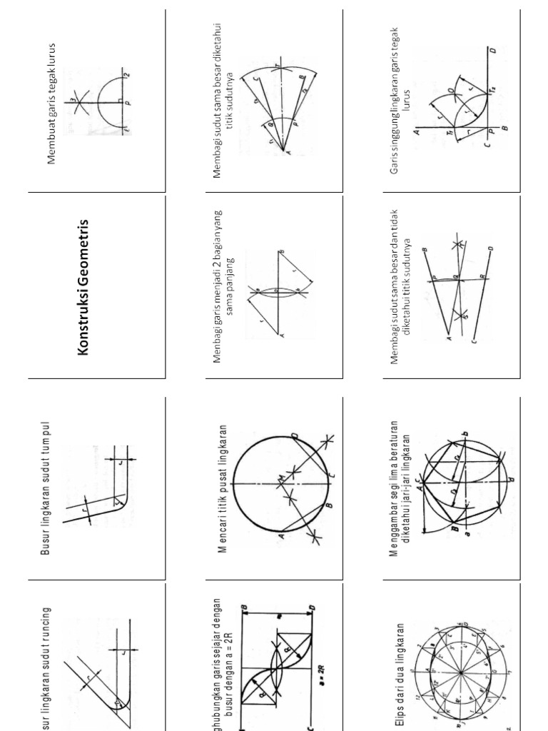Konstruksi Geometris PDF | PDF