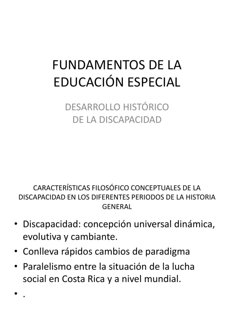 Historia de la Discapacidad y Educación | PDF | Invalidez | Educación ...