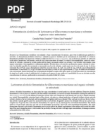 Fermentación alcohólica del lactosuero por Kluyveromyces marxianus y solventes orgánicos como extractantes
