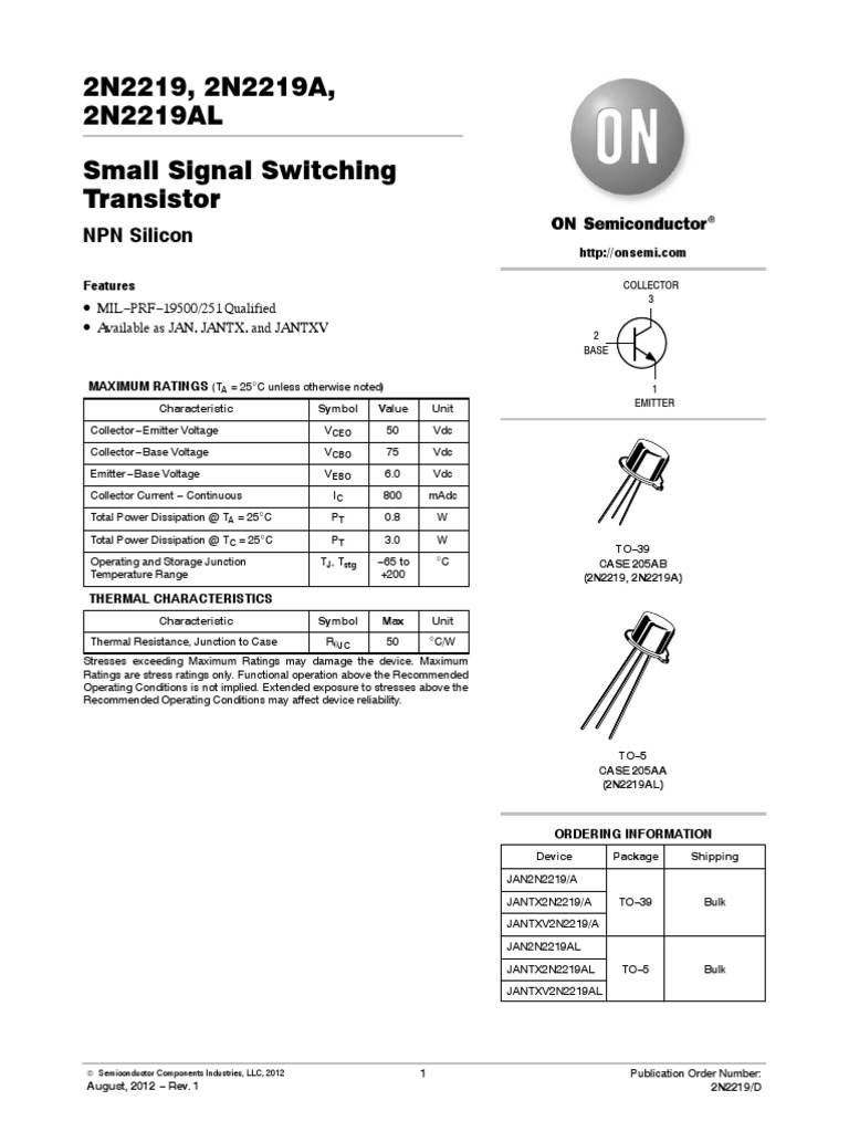 2N2219-D.PDF | Electronic Engineering | Electronics