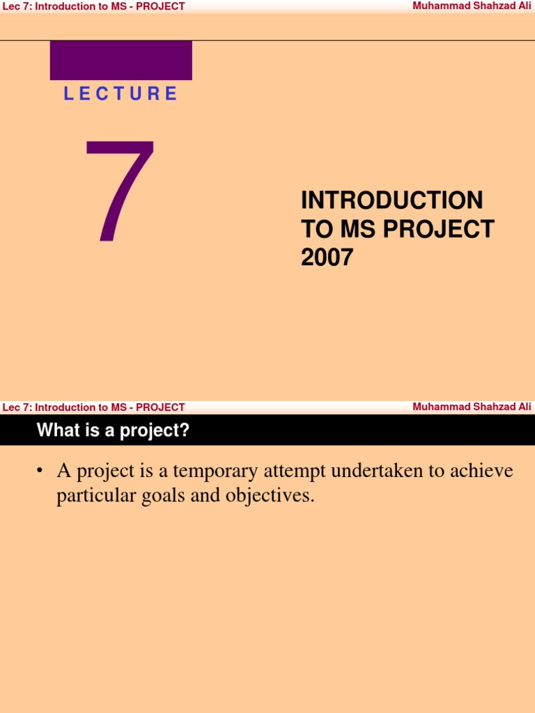 MS Project 2007: Project Management Basics | PDF | Project Management ...