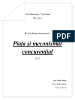 Piața Și Mecanismul Concurențial PDF