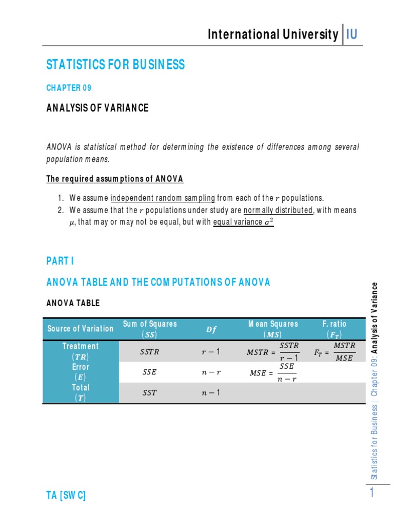 ANOVA Calculator Instructions | PDF | Analysis Of Variance | Errors And ...