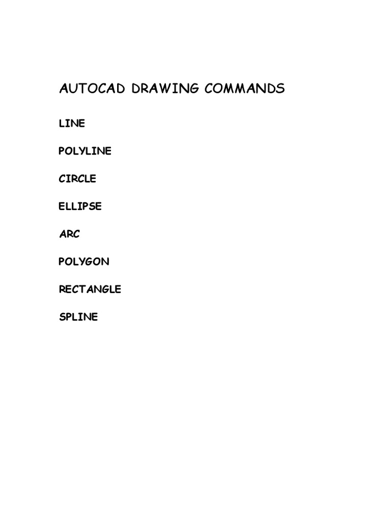 Files 2-Lectures Autocad Drawing Commands | PDF