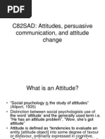 C82sad L03 Attitudes And Persuasive Communication Handout Pdf Attitude Psychology Cognitive Science