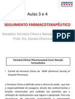 Aulas 3 e 4 - Seguimento Farmacoterapêutico