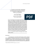 Artigo Psicologia Escolar Goiânia 2012