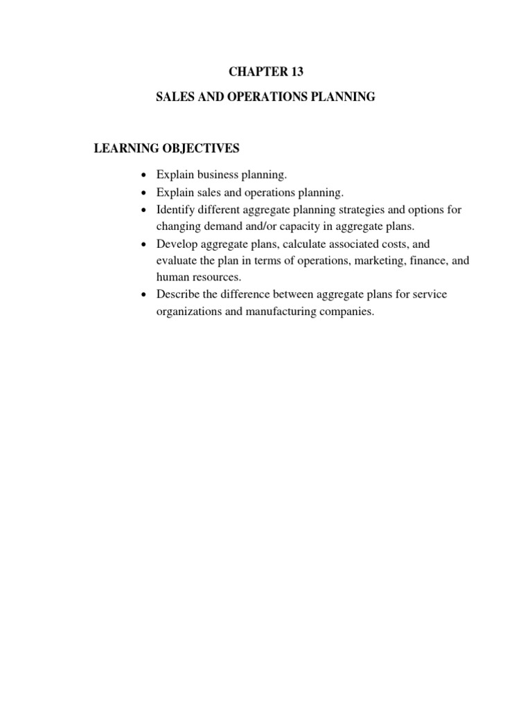 Aggregate Planning in Operations Management | PDF | Inventory | Demand