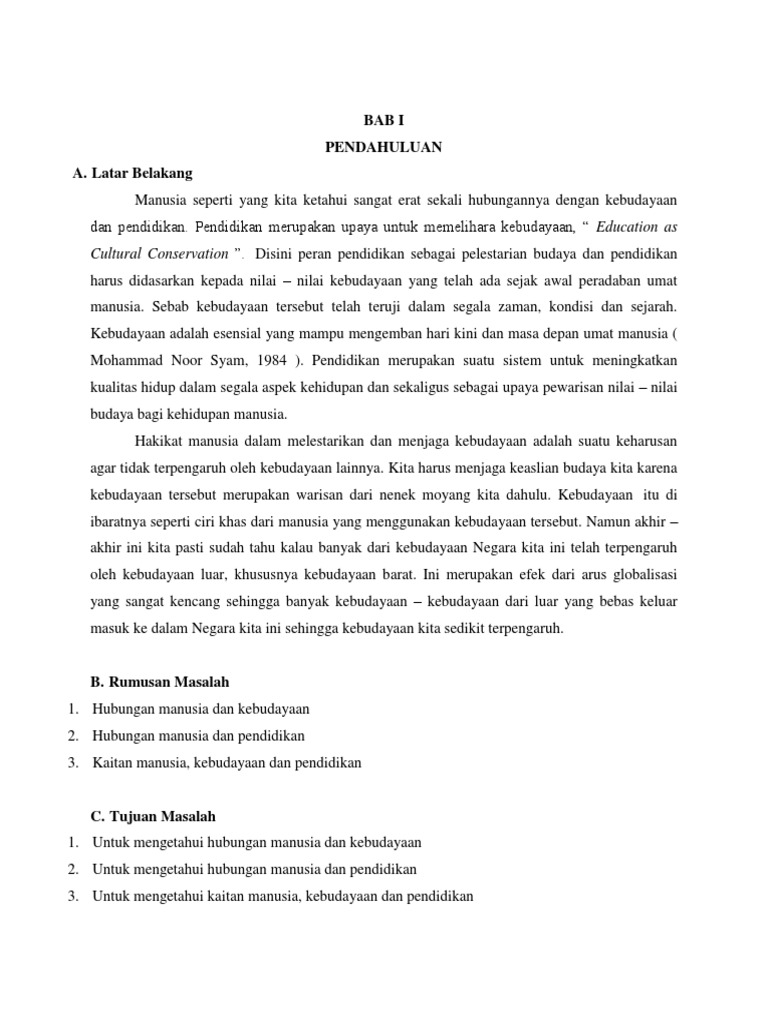 Makalah Antropologi Hubungan Manusia Dan Budaya