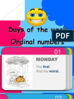 Presentación Números Ordinales y Días de La Semana