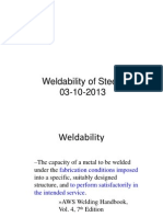 WELDABILITY of Steel