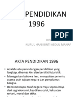 Akta Pendidikan 1996