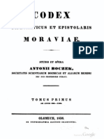 Boczek - Codex Diplomaticus Et Epistolaris Moraviae 1 (396 - 1199)