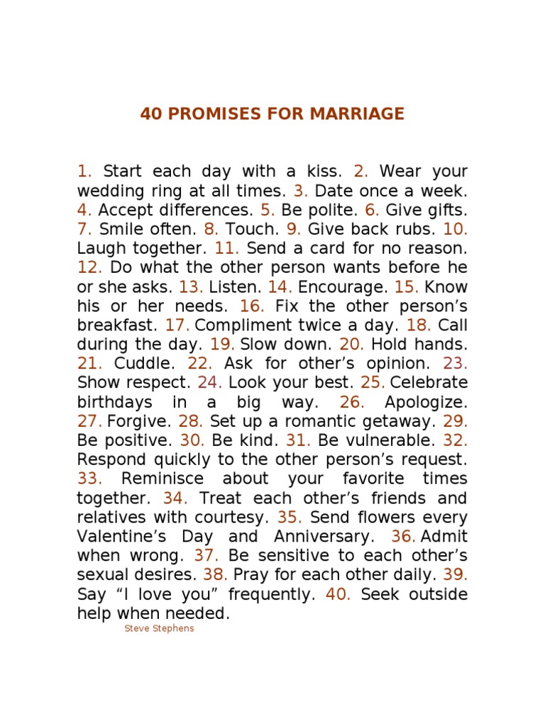 Marriage Promises Guide | PDF | Art