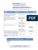 Cronograma Preinscripción MCE 2014-I-1