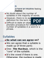 Phonology Syllables