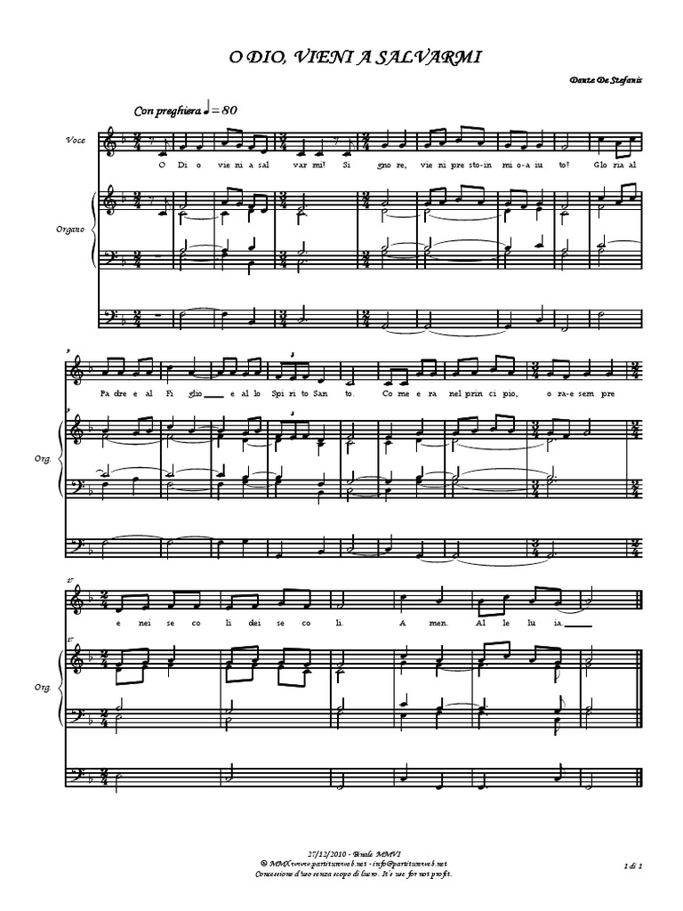 O Dio Vieni A Salvarmi Destefanis01r PDF PDF