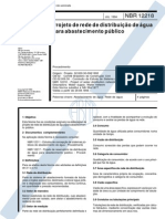 Nbr 12218 Projeto de Rede de Distribuicao de Agua Para Abastecimento Publico