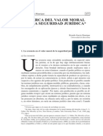 ACERCA DEL VALOR MORAL de La Seguridad Juridica