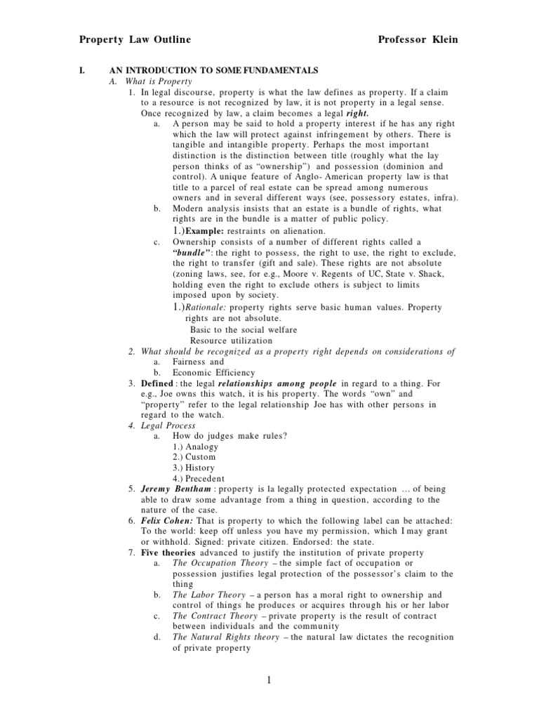 Property Outline 3 PDF | PDF