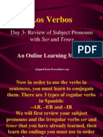 Regular Spanish Verbs Day 3