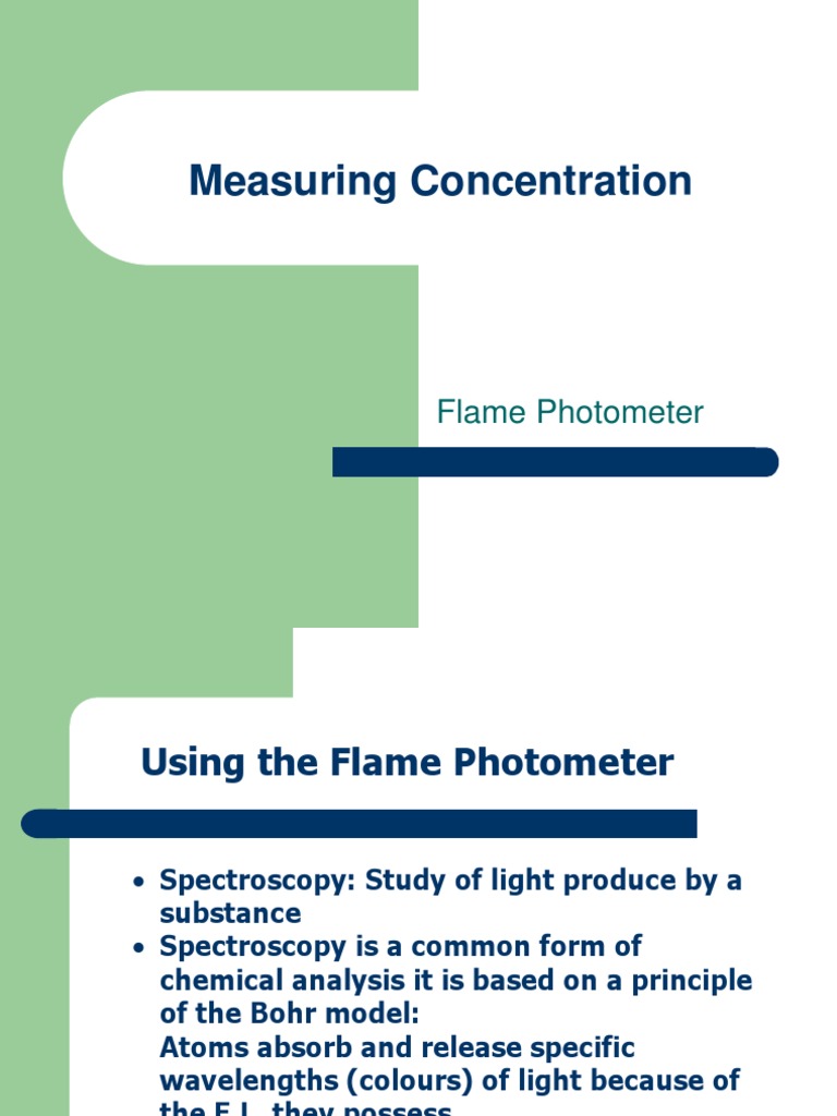 flame photometer.ppt Spectroscopy Emission Spectrum