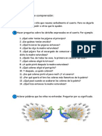 Fichas para Trabajar Cuento El Color de Los Pájaros