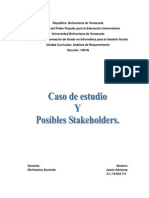 Estudio de Caso y Posibles Stakeholders.