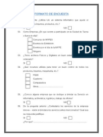 Formato de Encuesta y Tabulaciones