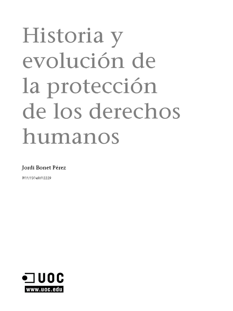 12 - Historia y Evolucion de La Proteccion de Los Derechos Humanos ...