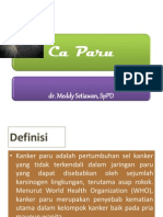 Kanker Paru: Penyebab, Gejala, Diagnosis dan Penatalaksanaan