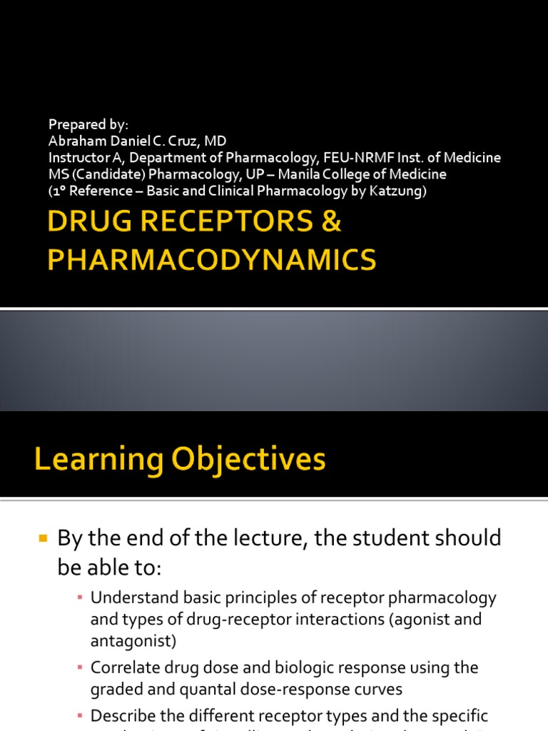 Drug-Receptor Interactions in Pharmacology | PDF | Receptor Antagonist ...