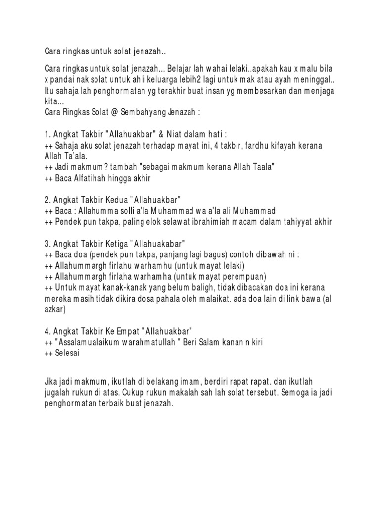 Solat Jenazah  PDF