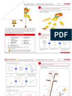 Jumping Jack (Clown) : Assembly Instructions: Attach The Colored Parts and The Base Together