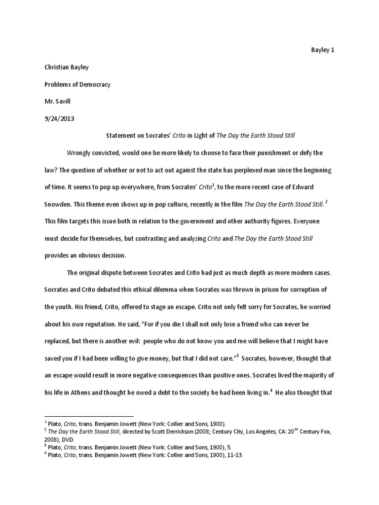 Crito argument outline image