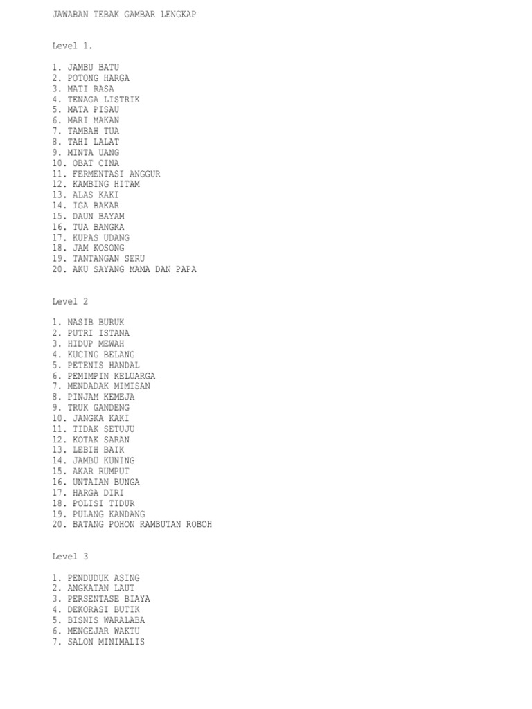 Kunci Jawaban Tebak Gambar Level 3 Nomor 20 - Info Terkait Gambar