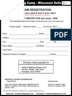 2014 Camp Team Deposit Form