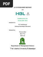 Report On HBL PDF