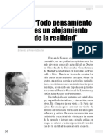 Todo Pensamiento Es Un Alejamiento de La Realidad, Entrevista A Fernando Savater