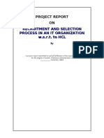 384 A Study of Recruitment and Selection Process On HCL