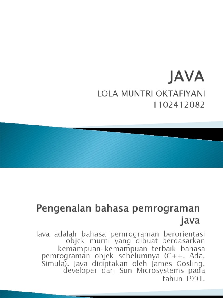 Sejarah dan Fitur Utama Java | PDF | Komputer | Teknologi & Rekayasa