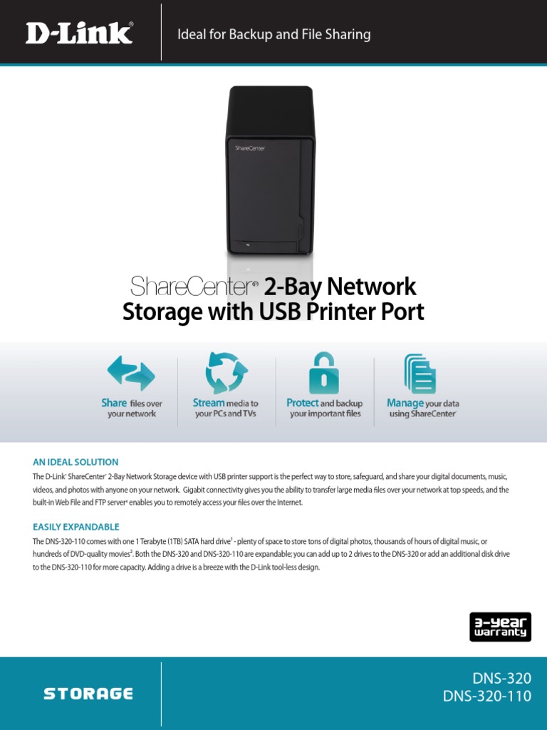 DNS320_Datasheet_US.pdf Computer Network Hard Disk Drive