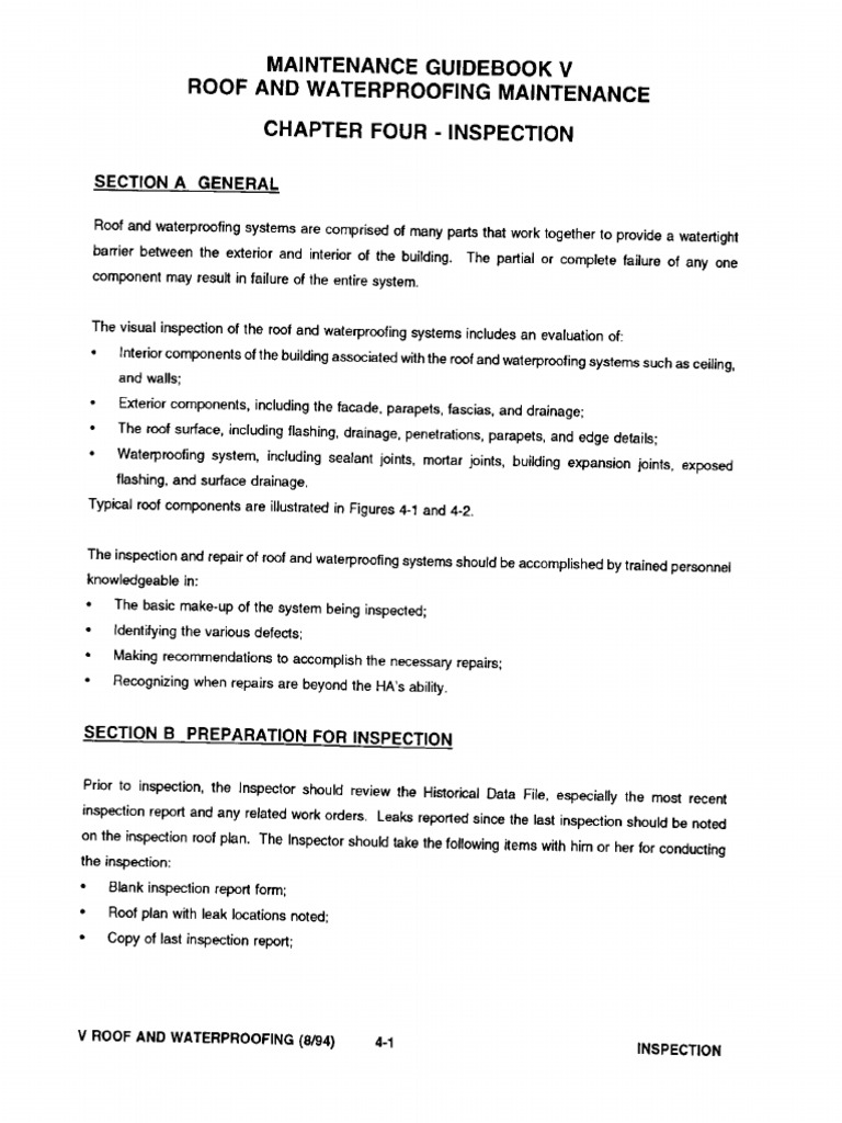 Waterproofing Check List