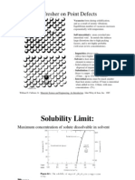 Refresher On Point Defects: Vacancies Form During Solidification