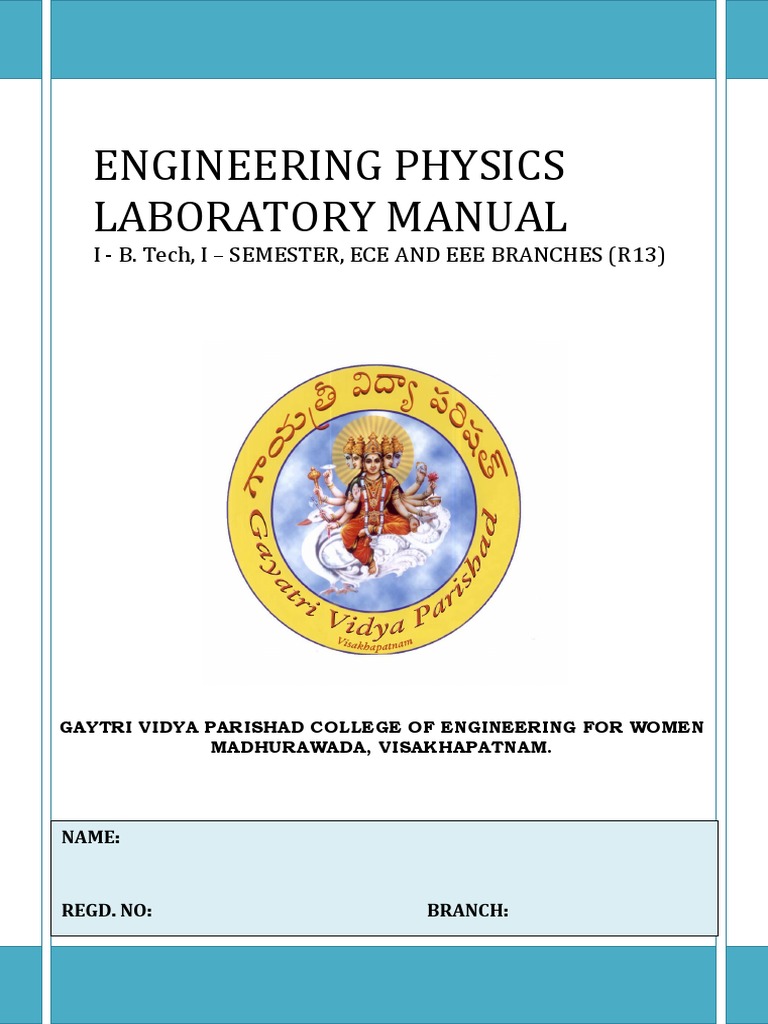 Jntuk R13 Physics Lab Manual PDF PDF PN Junction Diode