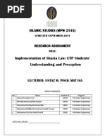 Download Implementation of Sharia Law in Malaysia perception of UTP studnetspdf by Nik Muhammad Aqil SN181367447 doc pdf