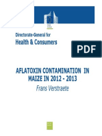 Frans Verstraete: AFLATOXIN CONTAMINATION IN MAIZE IN 2012 - 2013