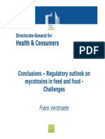 Frans Verstraete: Conclusions - Regulatory Outlook On Mycotoxins in Feed and Food - Challenges