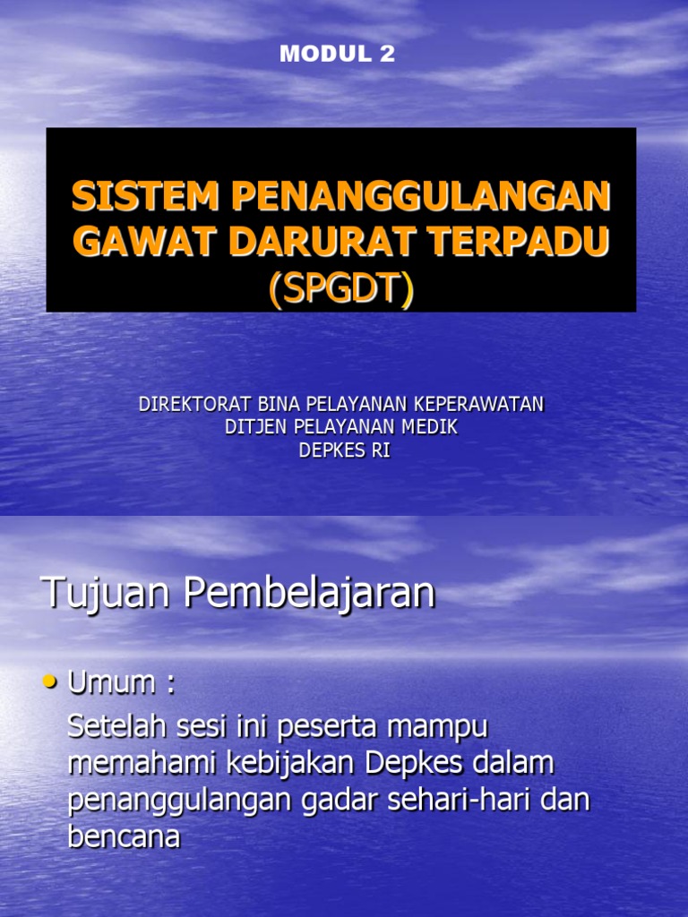 Sistem Penanggulangan Gawat Darurat Terpadu