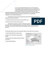 Procedure: Figure 3: Flat Plate Collector